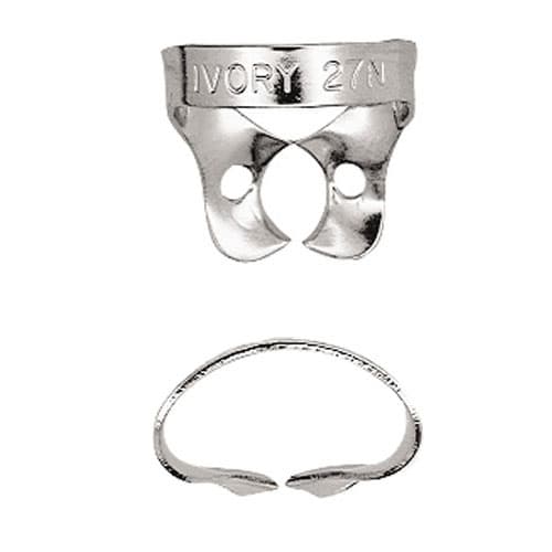 Ivory Rubber Dam Clamp, Wingless, #27N, Universal Bicuspid/Premolar, Stainless Steel, 50057730 thumbnail 5
