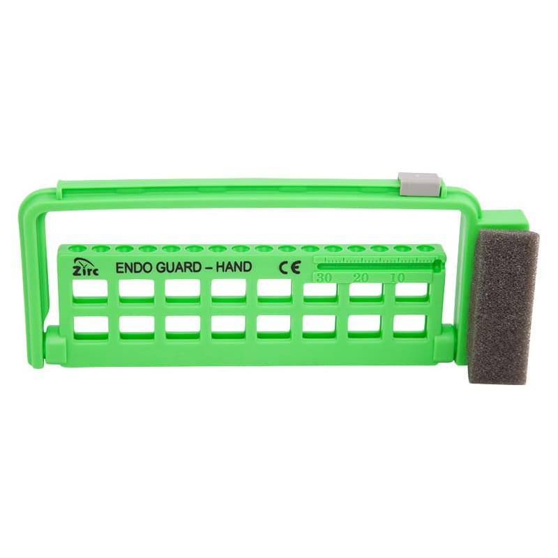 Zirc Steri-Endo Guard Hand Endodontic File Organizer, Neon Green, Holds 16 Hand Files/Reamers, 5-3/8" x 3/8" x 2-3/16", 50Z450-P thumbnail 2