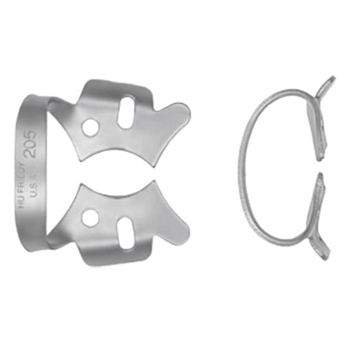 Hu-Friedy Satin Steel Rubber Dam Clamp #205, Winged, Large Upper Molars, 1/Pkg thumbnail 3