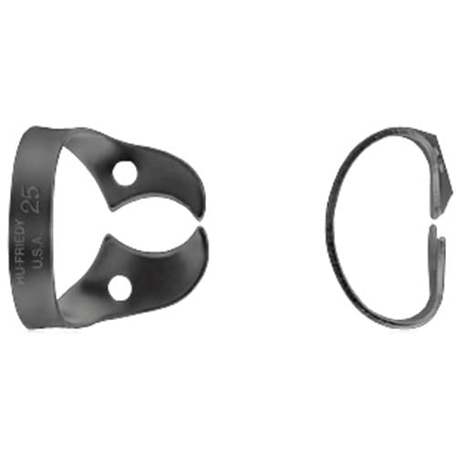 Hu-Friedy Satin Steel Rubber Dam Clamp #25 Wingless, Upper Left/Lower Right Molars, RDCM25 thumbnail 4