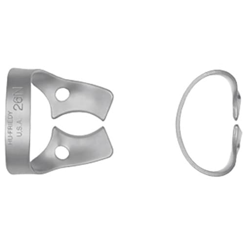 Hu-Friedy Satin Steel Rubber Dam Clamp, #26N, Wingless, Upper Molars, RDCM26N, 1/Pk thumbnail 6