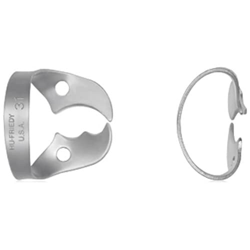 Hu-Friedy Satin Steel Rubber Dam Clamp #31, Wingless, Upper Left Molars, 1 Each thumbnail 3
