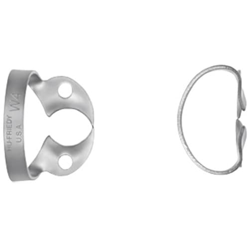 Hu-Friedy Satin Steel Rubber Dam Clamp #4, Winged, Small Upper Molars, 1/Each, RDCM4 thumbnail 6
