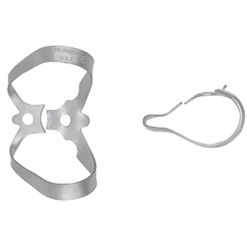 Hu-Friedy Satin Steel Rubber Dam Clamp, #6, Anterior, Winged, RDCM6 thumbnail 6