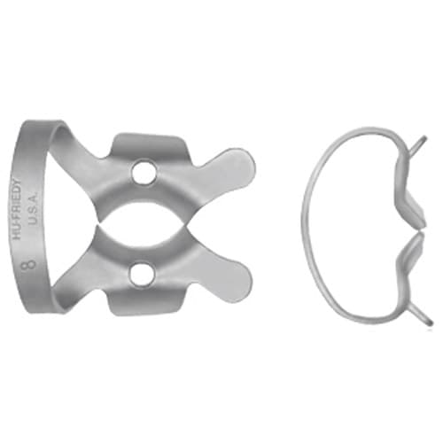 Hu-Friedy Satin Steel Rubber Dam Clamp #8, Winged, Upper Molar, 1/Each, RDCM8 thumbnail 3
