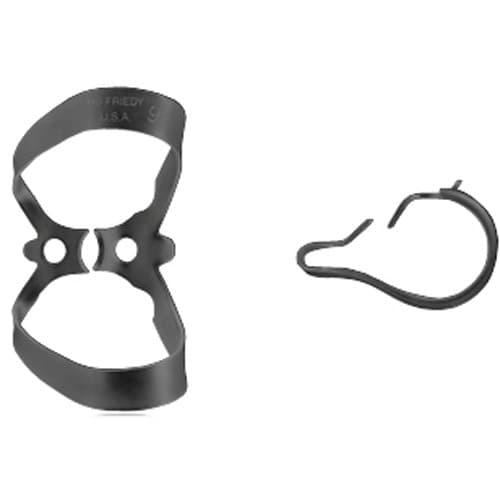 Hu-Friedy Satin Steel Rubber Dam Clamp, #9, Anterior, Winged, 1/Pk, RDCM9 thumbnail 6