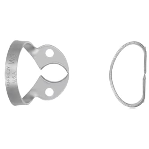 Hu-Friedy #W3 Satin Steel Wingless Rubber Dam Clamp, Small Lower Molars, 1 Each, RDCMW3 thumbnail 5