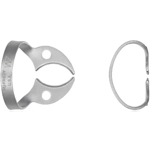 Hu-Friedy Satin Steel Rubber Dam Clamp, #W7, Wingless, Lower Molars, RDCMW7, 1/Pk thumbnail 5
