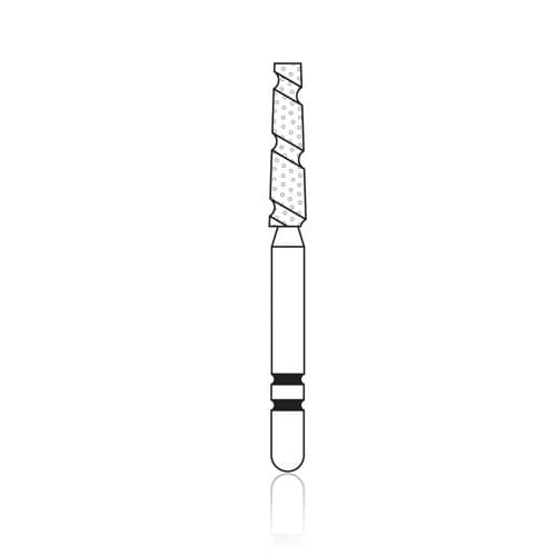Two Striper TS2000 Diamond Bur, FG, Flat-End Taper, #2002.8, Coarse, Green, 1.8 mm Major/1.3 mm Minor, 8 mm Length, 5/Pk, 2000028 thumbnail 6