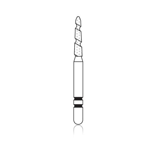 Two Striper TS2000 Gold-Plated Curettage Diamond Bur, FG, Coarse, Cone Bevel End, 2006.7GC, 1.4 mm Major/0.9 mm Minor Diameter, 7.0 mm Length, 5/Pk, 2000067 thumbnail 5