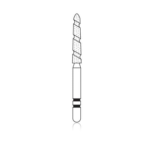 Two Striper TS2000 Gold-Plated Diamond Bur, FG, Curettage, Coarse, Green, 2008.10GC, 1.8 mm Major/1.3 mm Minor Diameter, 10 mm Length, 5/Pk, 2000090 thumbnail 11