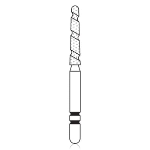 Two Striper TS2000 ShortCut Diamond Bur FGSS, Round End Taper, #2004.9S, Coarse, Green Ring, 5/Pk, 2000141 thumbnail 5