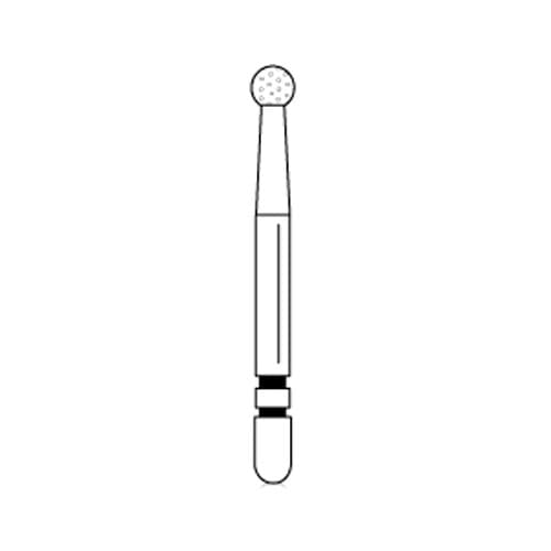 Two Striper Operative Diamond Bur, FG, Round #6, Medium Grit, Blue Ring, 1.3 mm Length, 1.9 mm Diameter, 5/Pk, 2013211 thumbnail 6