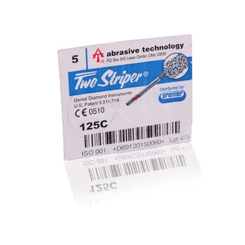 Two Striper Diamond Bur, Round, Fine, Friction Grip (FG), #125F, 1.8 mm Head Diameter, 1.7 mm Head Length, Red Ring, 5/Pk, 2015016 thumbnail 10