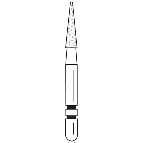 Two Striper Diamond Bur, FG, Cone, #209.6C, Coarse, Green, 1.6 mm Major Diameter, 5/Pk, 2015035 thumbnail 6