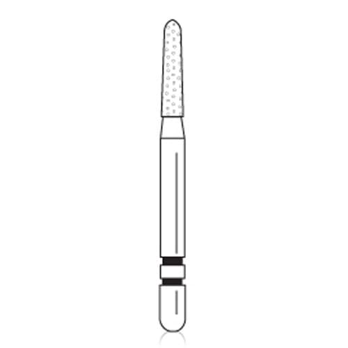 Two Striper® Diamond Bur, FG Friction Grip, Coarse, Flame, #243.6, 1.8 mm Major/1.2 mm Minor Diameter, 5/Pkg thumbnail 4