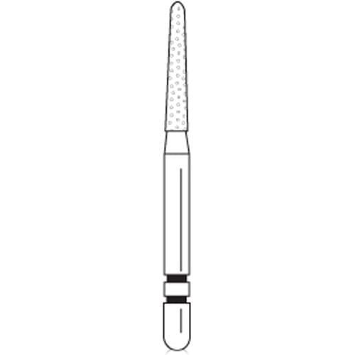 Two Striper® Diamond Bur, Flame, FG, #256.8C, Coarse, Green, 5/Pkg, 2015062 thumbnail 5