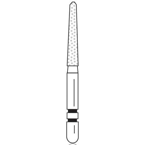 Two Striper Diamond Bur, FG, Flame, #256.9C, Coarse, Green, 1.8 mm Major/1.2 mm Minor Diameter, 9 mm Length, 5/Pk, 2015075 thumbnail 6