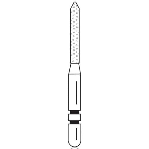 Two Striper Diamond Bur, FG, Bevel-End Cylinder, #250.8, Fine, Red, 1.2 mm Major/0.4 mm Minor Diameter, 8 mm Length, 5/Pk, 2015087 thumbnail 6