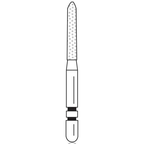 Two Striper Diamond Bur, FG, Bevel-End Cylinder, 251.8F, 1.2 mm Major/0.4 mm Minor Diameter, 8 mm Length, Fine, Red, 5/Pk, 2015089 thumbnail 6