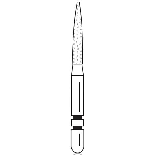 Two Striper Diamond Burs, FG, Flame, 263.8C, 1.6 mm Major Diameter, Coarse, Green, 5/Pk, 2015127 thumbnail 6
