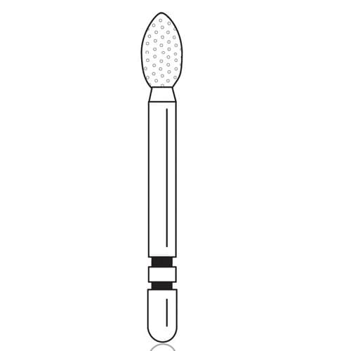 Two Striper Diamond Bur, FG, Football, #283.4, 2.5 mm, Coarse, Green, 5/Pk, 2015142 thumbnail 11