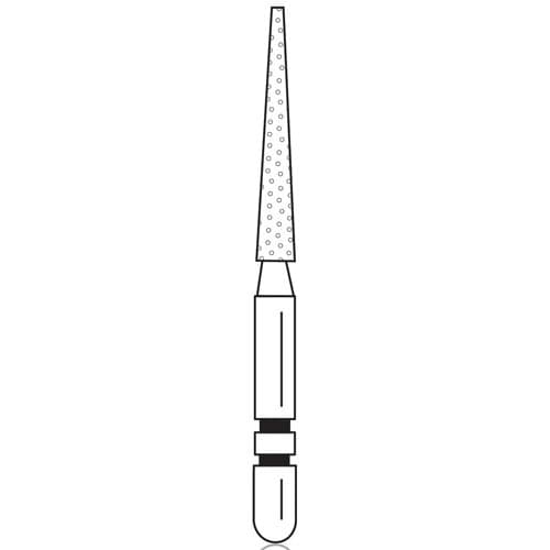 Two Striper Diamond Bur, FG, Cone, #207.10C, 1.9 mm Major Diameter, Coarse, Green, 5/Pk, 2015149 thumbnail 6