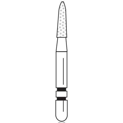 Two Striper® Diamond Bur, Flame, Fine, Red, FG (Friction Grip), #270.5F, 1.6 mm Major/0.5 mm Minor Diameter, 5.0 mm Length, 5/Pk, 2015165 thumbnail 5