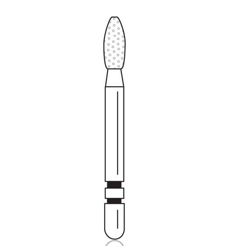 Two Striper Diamond Burs, FG, Football, 290.4F, 1.9 mm Major Diameter, Fine, Red, 5/Pk, 2015174 thumbnail 6