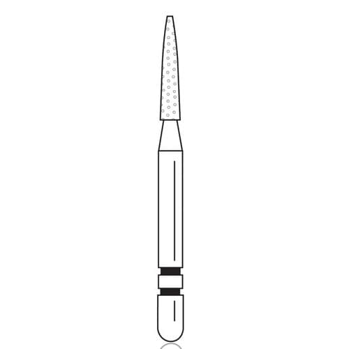 Two Striper Diamond Burs, FG, Flame, 260.6.5VF, 1.3 mm, Very Fine, Yellow, 5/Pk, 2015182 thumbnail 10
