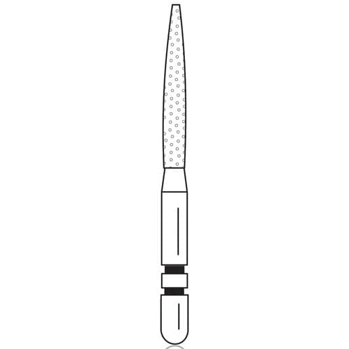 Two Striper Diamond Burs, FG, Flame, 260.10, 1.4 mm, Very Fine, Yellow, 5/Pk, 2015185 thumbnail 10