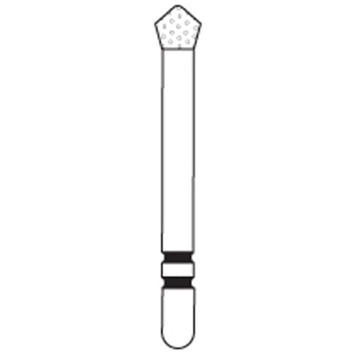 Two Striper® Skooter™ Diamond Bur, FG, Acorn, F0, Very Fine, 2.3 mm, Yellow, 5/Pkg, 2015189 thumbnail 4
