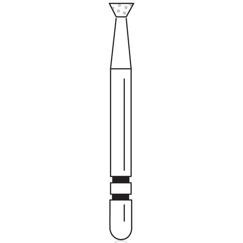Two Striper® Diamond Bur, FG Friction Grip, Coarse, Green, Inverted Cone, #324.1C, 2.1 mm Major/1.1 mm Minor Diameter, 1.0 mm Length, 5/Pkg thumbnail 5
