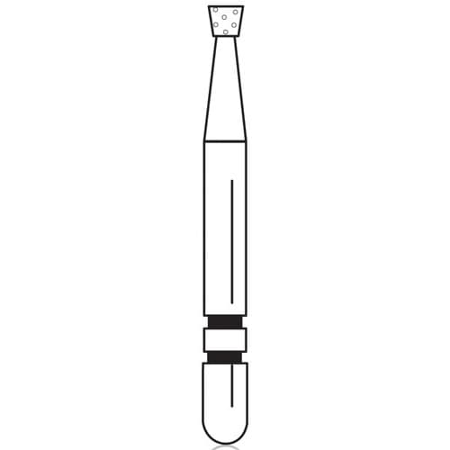 Two Striper® Diamond Bur, FG, Fine, Red, Inverted Cone, #310.1F, 1.3 mm Major/0.9 mm Minor Diameter, 1.0 mm Length, 5/Pkg, 2015233 thumbnail 4