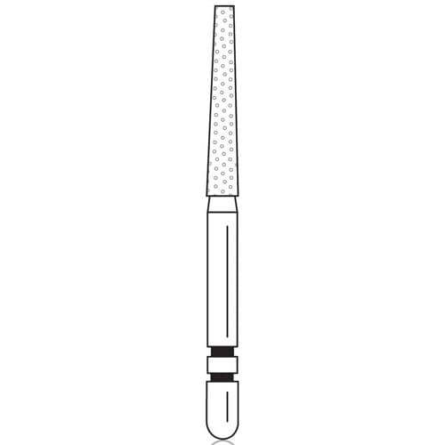 Two Striper Diamond Bur, FG, Flat-End Taper, #723.10C, 1.8 mm Major/1.3 mm Minor Diameter, 10 mm Head Length, Coarse, Green, 5/Pk, 2015257 thumbnail 6