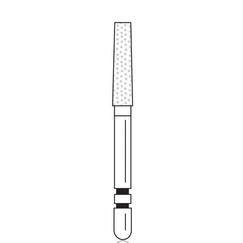 Two Striper® Diamond Bur, FG Friction Grip, Flat-End Taper #724.8C, Coarse, Green, 2.0 mm Major/1.5 mm Minor Diameter, 8.0 mm Length, 5/Pkg, 2015259 thumbnail 5
