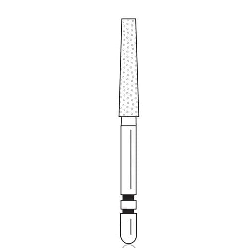 Two Striper Diamond Bur, FG, Flat-End Taper, #724.10C, 2.1 mm Major/1.5 mm Minor Diameter, Coarse, Green, 5/Pk, 2015260 thumbnail 6