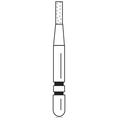 Two Striper® Diamond Bur, FG Friction Grip, Fine, Red, Cylinder Flat End, #514.3F, 1.1 mm Diameter, 3.0 mm Length, 5/Pkg, 2015293 thumbnail 2