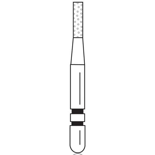 Two Striper® Diamond Bur, FG, Fine, Red, Cylinder Flat End, #514.4, 1.1 mm Diameter, 4.0 mm Length, 5/Pkg, 2015294 thumbnail 3