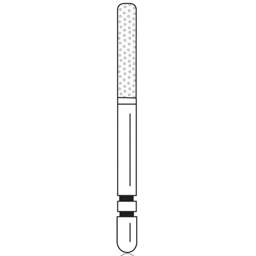 Two Striper® Diamond Bur, FG, Coarse, Green, KS Cylinder Round End, #587.8C, 1.8 mm Diameter, 8.0 mm Length, 5/Pkg, 2015304 thumbnail 5