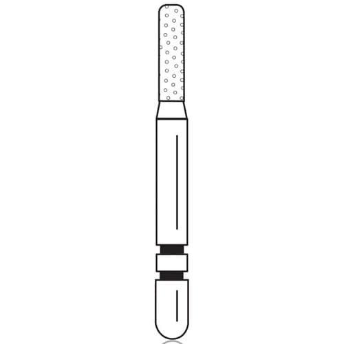 Two Striper Diamond Bur, FG, KS Cylinder Round Edge, 585.5, 1.3 mm, Coarse, Green, 5/Pk, 2015305 thumbnail 5
