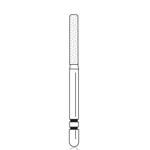 Two Striper® Diamond Bur, FG Friction Grip, KS Cylinder Round End, Coarse, Green, #586.8, 1.6 mm Diameter, 8.0 mm Length, 5/Pkg, 2015307 thumbnail 5