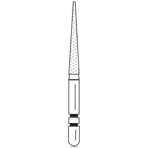 Two Striper Diamond Bur, FG, Flat-End Taper, #700.11C, 1.8 mm Major/0.7 mm Minor Diameter, 11 mm Length, Coarse, Green, 5/Pk, 2015337 thumbnail 6