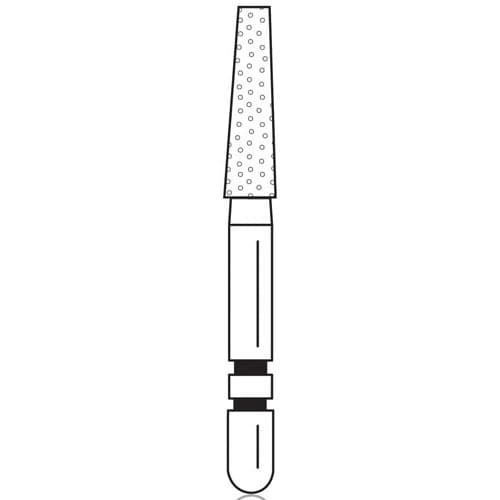 Two Striper Diamond Bur, FG, Flat-End Taper, #701.7C, Coarse, Green, 1.8 mm Major/1.1 mm Minor Diameter, 7.0 mm Length, 5/Pk, 2015339 thumbnail 5