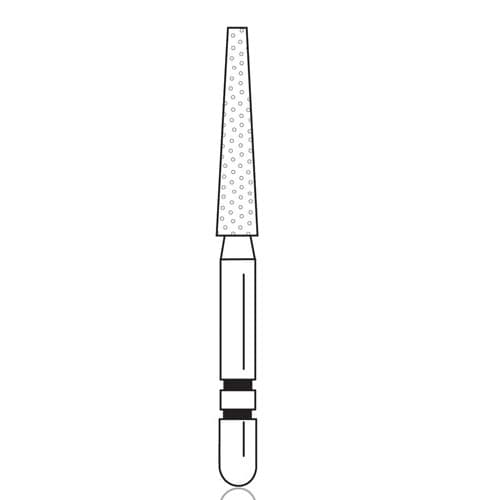 Two Striper Diamond Bur, FG, Flat-End Taper, 701.9C, Coarse, Green, 1.8 mm Major/0.9 mm Minor Diameter, 5/Pk, 2015341 thumbnail 10