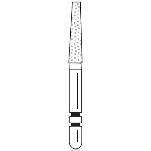 Two Striper Diamond Bur, FG, Flat-End Taper, #703.8C, 1.8 mm Major/1.2 mm Minor Diameter, 8 mm Length, Coarse, Green, 5/Pk, 2015345 thumbnail 6