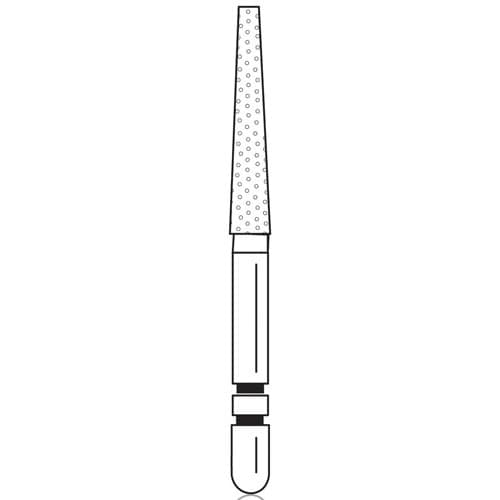 Two Striper Diamond Bur, FG, Flat-End Taper, #703.10C, 1.8 mm Major/1.1 mm Minor Diameter, 10 mm Length, Coarse, Green, 5/Pk, 2015347 thumbnail 10