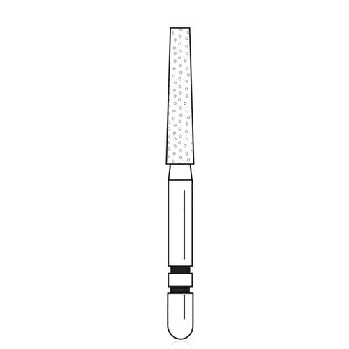 Two Striper Diamond Burs, FG, Flat-End Taper, 704.9C, 1.8 mm Major/1.3 mm Minor Diameter, 9 mm Length, Coarse, Green, 5/Pk, 2015348 thumbnail 6