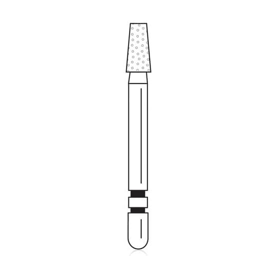 Two Striper Diamond Burs, FG, Flat-End Taper, 708.4C, 2.0 mm Major/1.3 mm Minor Diameter, 4.0 mm Length, Coarse, Green, 5/Pk, 2015351 thumbnail 6