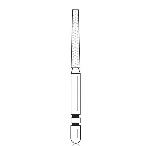 Two Striper Diamond Bur, FG, Flat-End Taper, #722.10C, 1.6 mm Major/1.0 mm Minor Diameter, 10 mm Length, Coarse, Green, 5/Pk, 2015359 thumbnail 10